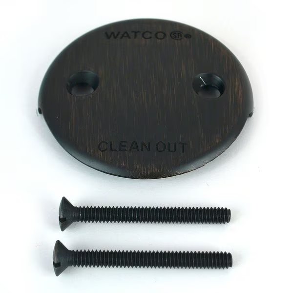 Two-Hole Bath Overflow Plate Includes Overflow and Screw, Bronze, Watco, Mfr#: 18002-BZ